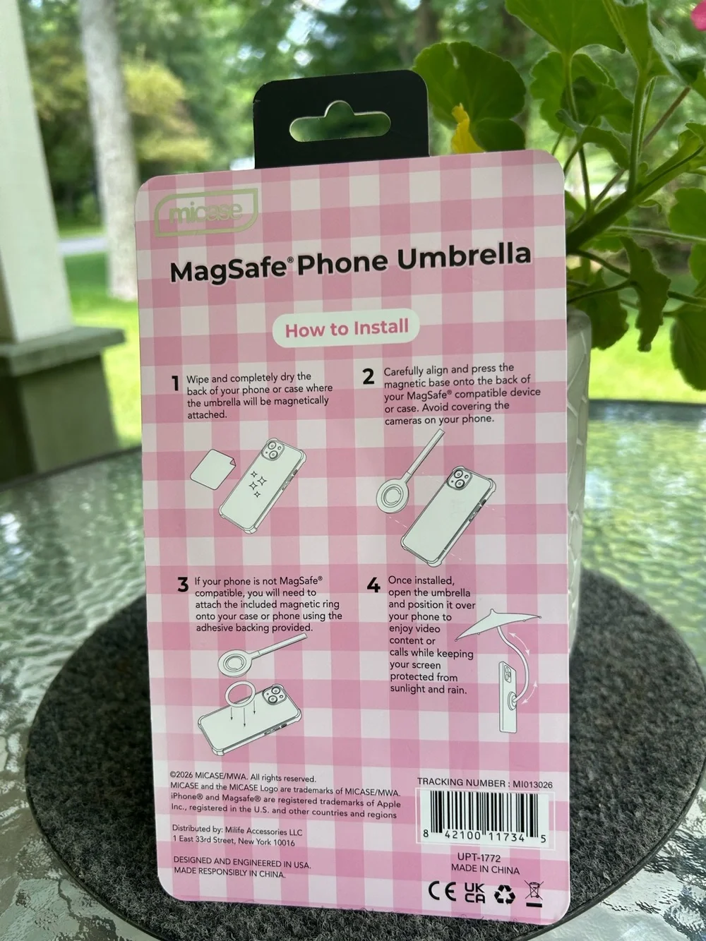 NWT-MagSafe Phone Umbrella Accessory - Pink
